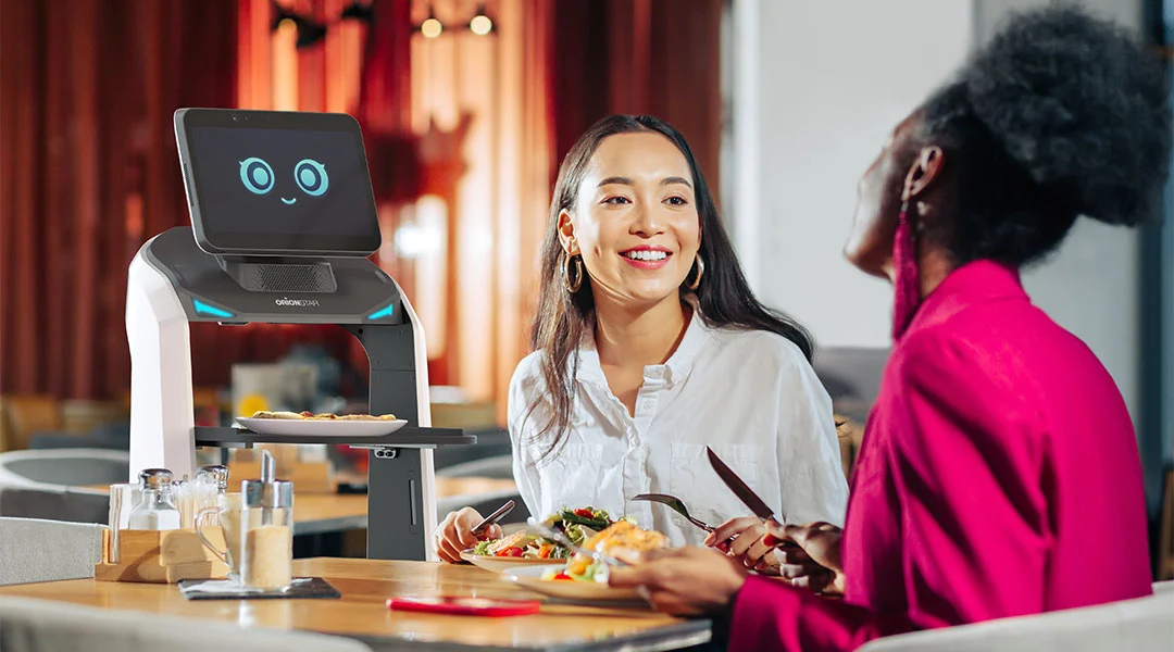 Robot Waiter at Restaurant