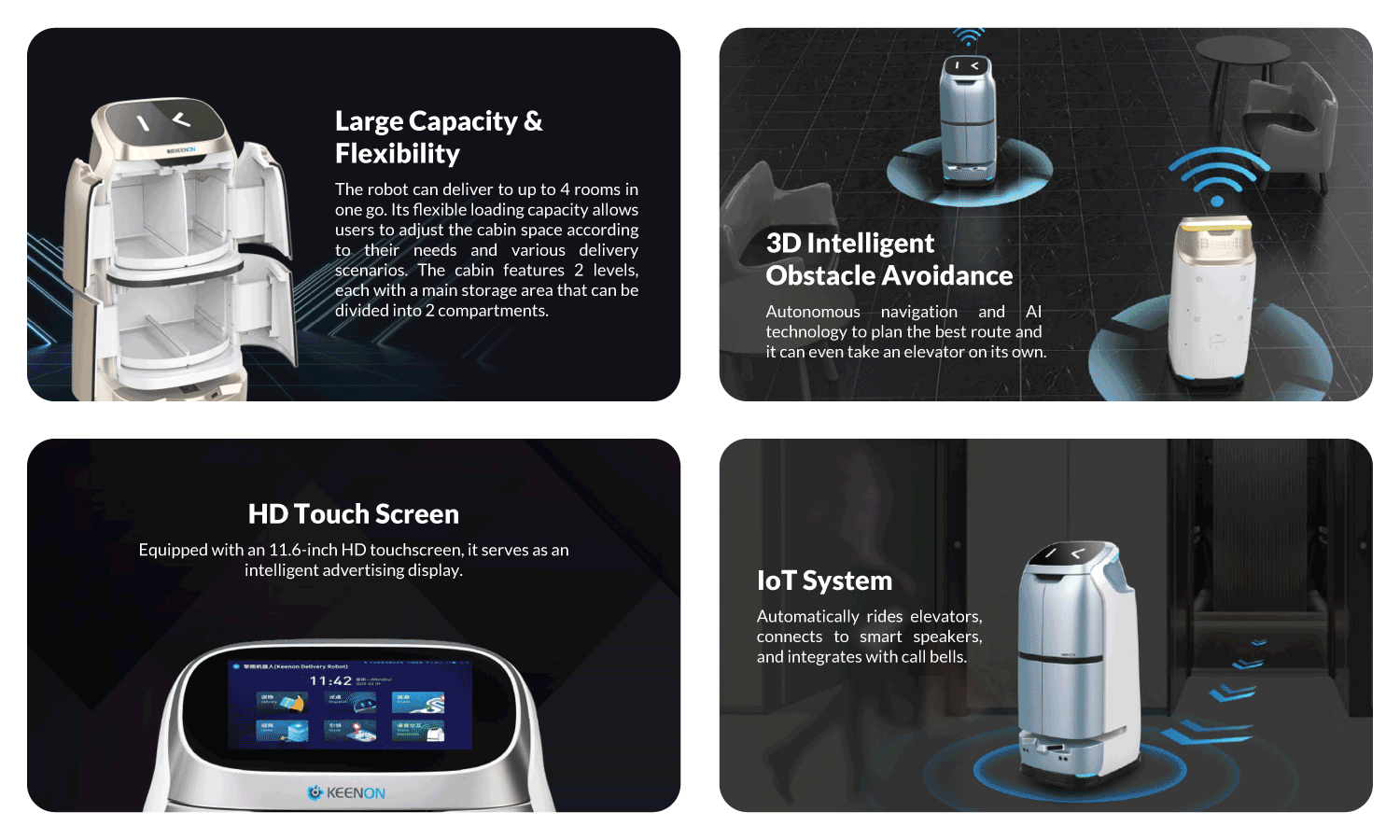 Features of Hotel Delivery Robot - 365HotelBot-W